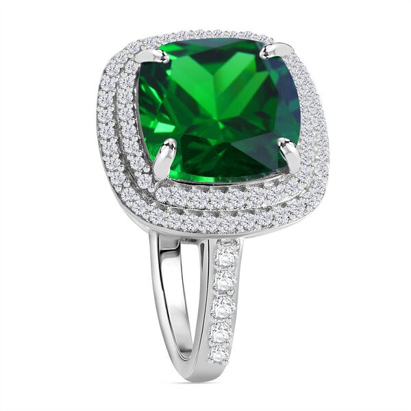 Grüner und weißer Zirkonia-Ring - 9,62 ct. image number 2