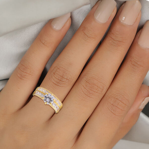 LUSTRO STELLA - 2er- Set Zirkonia Ring 925 Silber vergoldet  ca. 5,57 ct image number 2