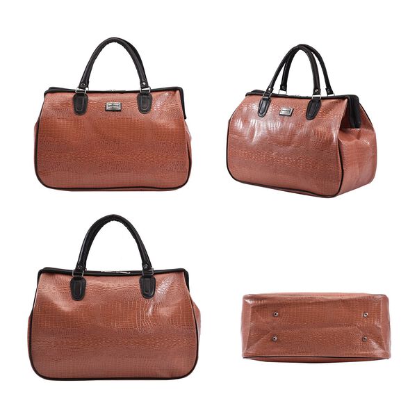 Passage Reisetasche aus Kunstleder, 45x20x32cm, Pfirsich image number 4