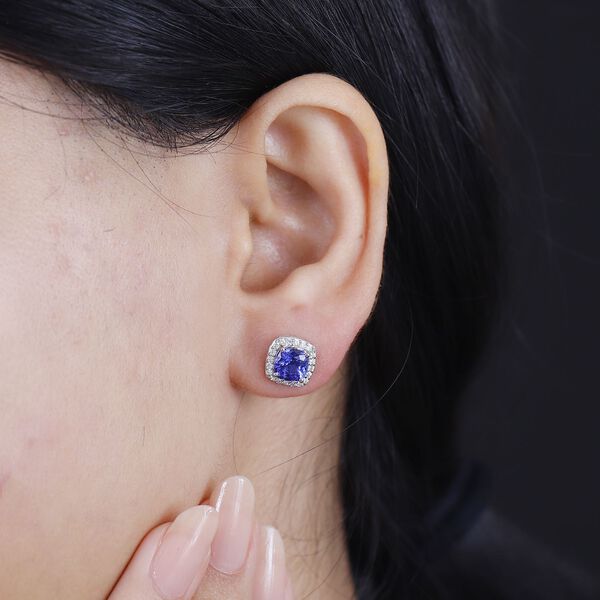 RHAPSODY AAAA Tansanit und VS Diamant Ohrringe in 950 Platin - 2,50 ct. image number 8