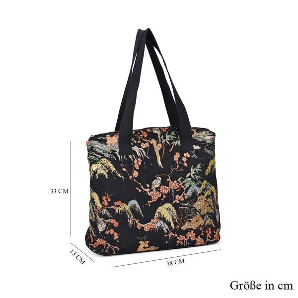 Vielseitige Tragetasche mit Hirsch-Muster, 38x13x33cm image number 7