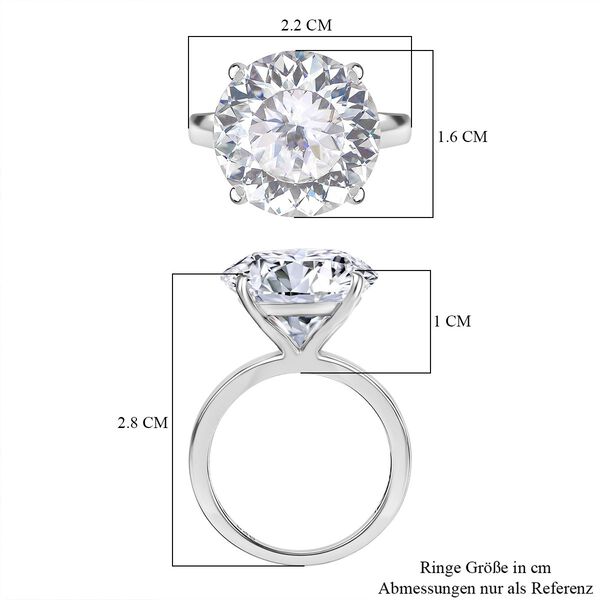 Moissanit Ring - 11,52 ct. image number 7
