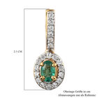 Sambische Smaragd und Zirkon-Ohrringe, 925 Silber vergoldet ca. 1,66 ct image number 5
