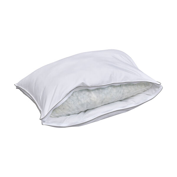 Serenity Night - 2er Set Hypoallergen Satin-Kissenbezug mit Kunstdauen und silber Paspelierung image number 3