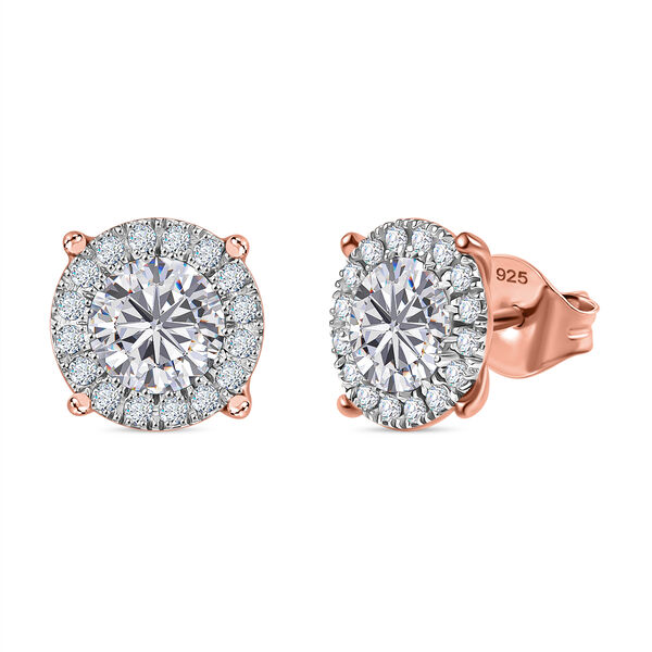 Moissanit Schmuckset - 925 Silber mit 750 Roségold Vermeil image number 15