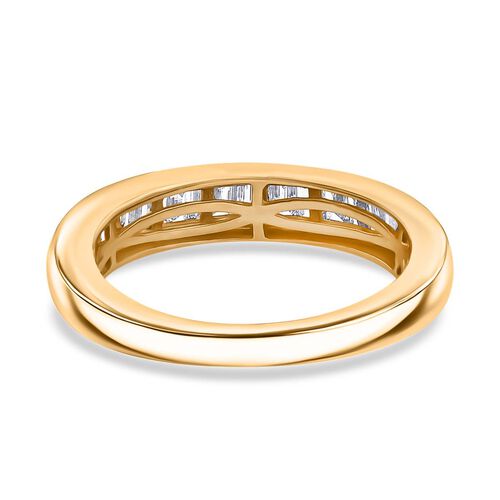LUXURIANT DIAMOND- VS-EF Labor Diamant Ring, 925 Silber 750 Gelbgold Vermeil - 0,50 ct. image number 5