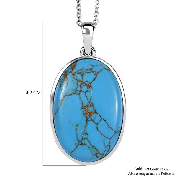 EverTrue blauer Türkis Anhänger mit 50cm Kette - 29 ct. image number 6