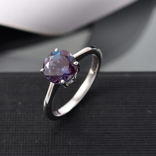AAA Lab Grown Alexandrite Ring 417 Gold (Größe 20.00) ca. 2,14 ct image number 1