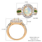 Natürlicher Äthiopischer Opal und Mehrfarbig Edelsteine Ring 925 Silber Vermeil image number 6