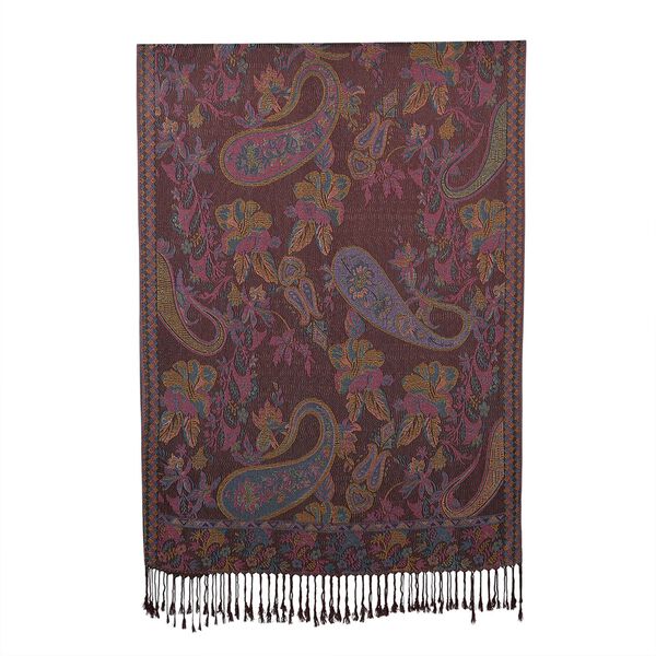 Schal mit klassischem Paisley-Muster und Fransen, Einheitsgr&ouml;&szlig;e, Kaffeebraun image number 2
