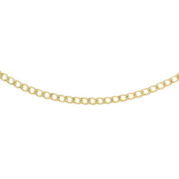 Italienische Panzerkette, ca. 50 cm, 375 Gelbgold