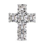 J Francis gefertigt mit SWAROVSKI Weißer Swarovski Kristall Anhänger 925 Silber rhodiniert