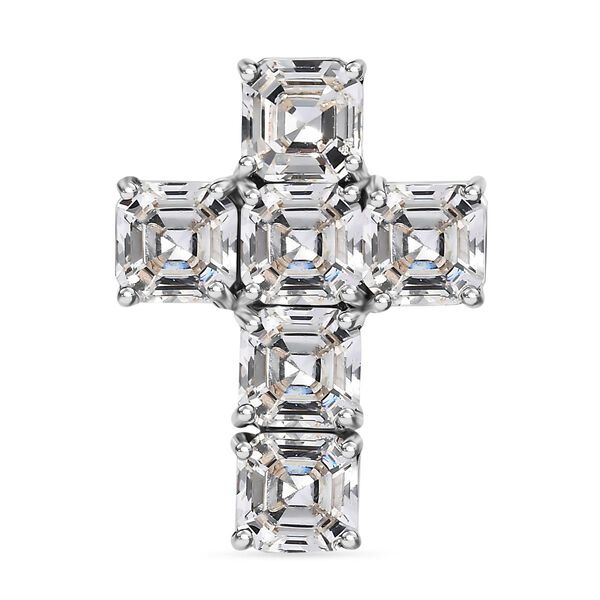 J Francis gefertigt mit SWAROVSKI- Weißer Swarovski Zirkonia-Anhänger image number 0