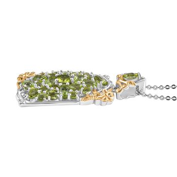 D&rsquo;Joy Peridot zweifarbiger Anh&auml;nger mit 50cm Kette - 5 ct.