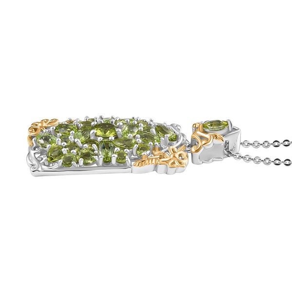 D’Joy Peridot zweifarbiger Anhänger mit 50cm Kette - 5 ct. image number 4