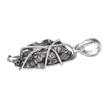 Muonionalusta Meteorit Anh&auml;nger 925 Silber rhodiniert ca. 27.64 ct