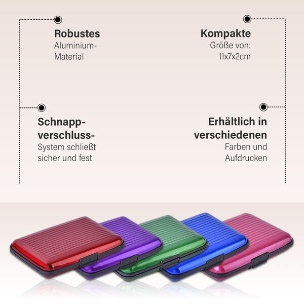 5er Set - RFID gesch&uuml;tzte Aluminium-Kartenh&uuml;llen, einfarbig image number 5