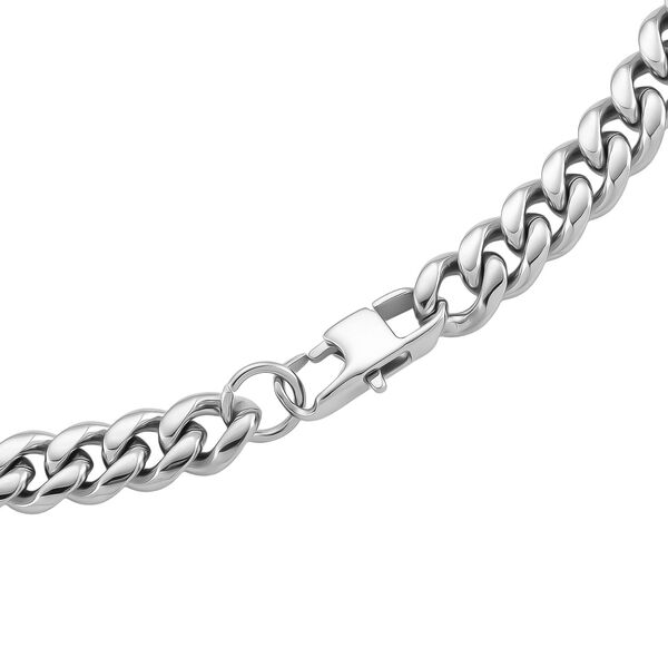 DESIGNER INSPIRIERT Panzer 316L Edelstahl Halskette ca. 45 cm ca. 55,70g, Silberfarben image number 5