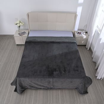 Kuschelige Decke, 2,0 x 2,3 m, dunkelgrau