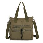 Crossbody-Schultertasche mit Mehrfachfächern, 31x30x14cm, Grün