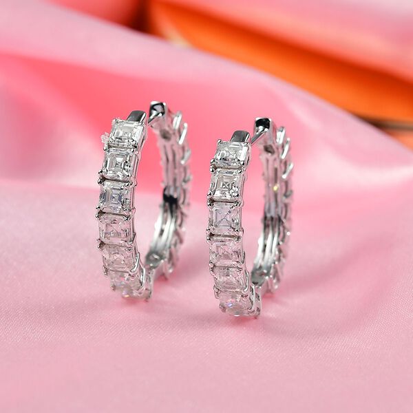 D'Joy Moissanit Ohrringe, 925 Silber rhodiniert - 7 ct. image number 1