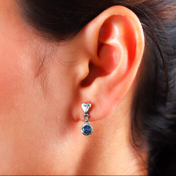 London Blau Topas Ohrh&auml;nger 925 Silber platiniert ca. 0,85 ct&nbsp;