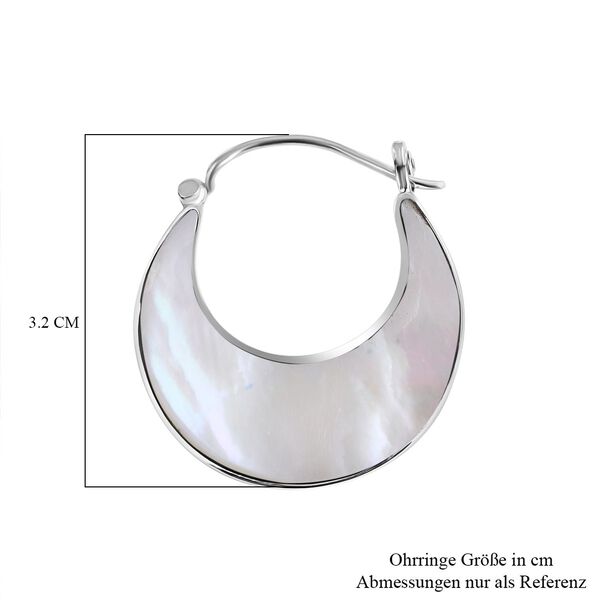 Royal Bali Kollektion - Perlmutt Creolen image number 4