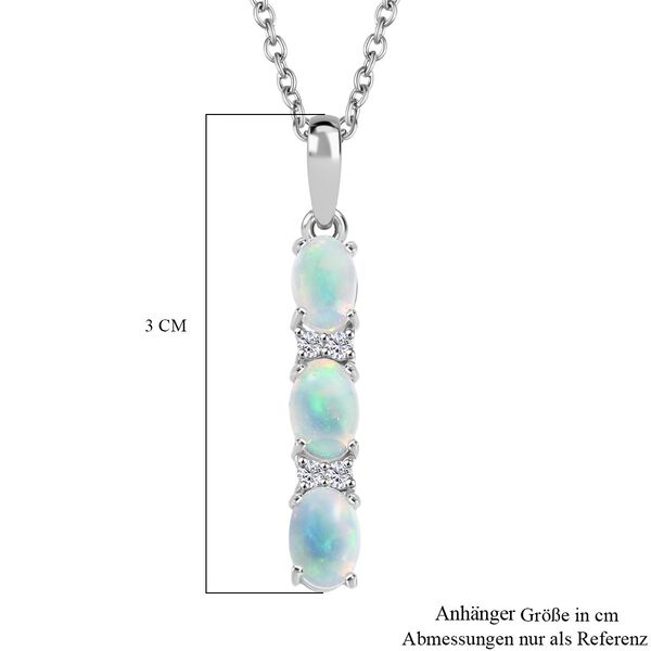 D'Joy AA nat&uuml;rlicher, &auml;thiopischer Welo Opal und Zirkon Anh&auml;nger mit 50cm Kette - 1 ct. image number 6