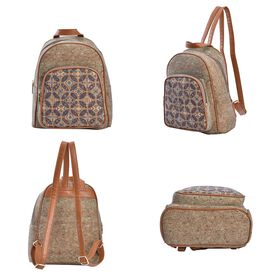 Praktischer Rucksack mit Kunstleder-Griffen, Braun