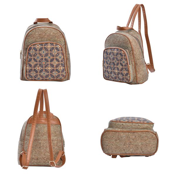 Praktischer Rucksack mit Kunstleder-Griffen, Braun image number 4