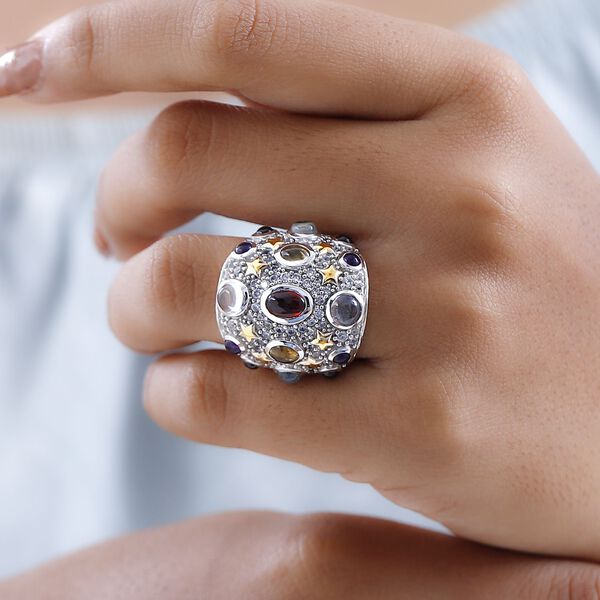 GP Celestial Dream Kollektion- AA Mosambik Granat und Multi-Edelstein-Ring - 7,78 ct. image number 3