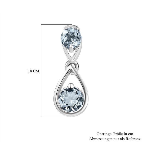 AA Aquamarin Ohrringe, ca. 1,29 ct. image number 6