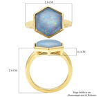 Boulder Opal Triplett Ring 925 Silber vergoldet  ca. 3,75 ct image number 5