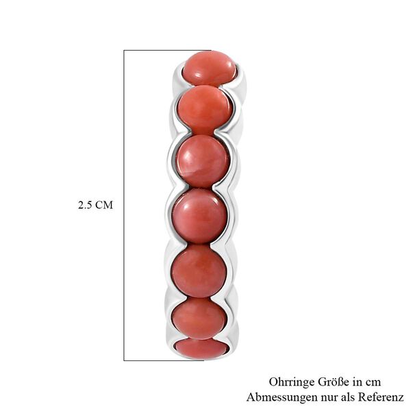 AAA Oregon Sonnenaufgang Pfirsich Opal Ohrringe 925 Silber platiniert ca. 2,18 ct. image number 5