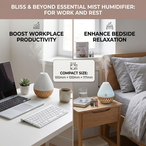 "Humidifier with 7 Essential Oil   Product Size: 100*100*117mm Color Box Size:105*135*155mm  Net weight:120g+245g=360g Water Capacity: 200ml Power: 3-5W, DC 5V/1A Colorful light Changing 3 hours Automatic Power Off" image number 15