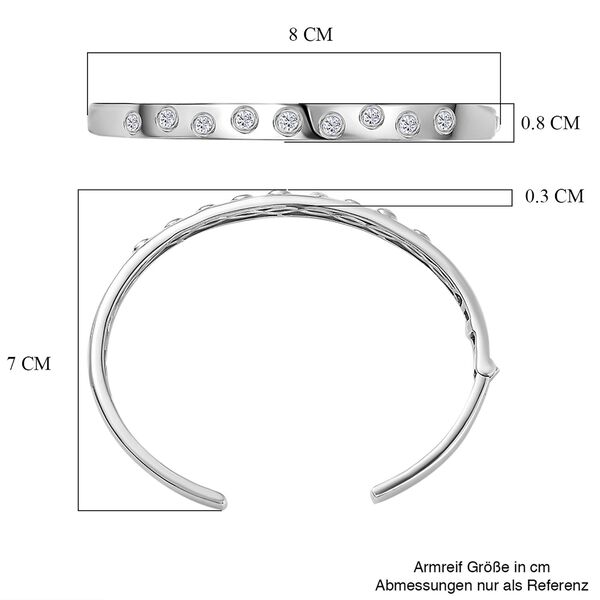 Moissanit Armreif, 19 cm - 1,02 ct. image number 5