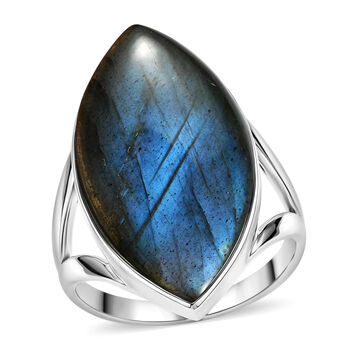 Sajen Silber-Labradorit Ring 925 Silber rhodiniert (Gr&ouml;&szlig;e 17.00) ca. 19.82 ct