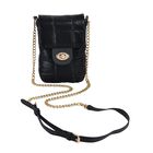 Gesteppte Puffy Crossbody Tasche mit RFID Schutz, Wasserabweisend, 14x20x3.5cm, schwarz