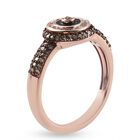 Natürlicher Champagner Diamant Ring 925 Silber Roségold Vermeil image number 4