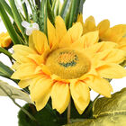 Blumentopf mit künstlicher Hortensie und Sonnenblume image number 1