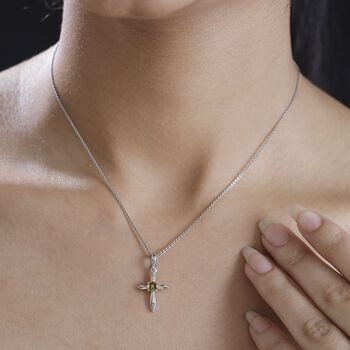 Zweifarbige AA nat&uuml;rliche goldene Tansanit Ohrringe - 0,80 ct.