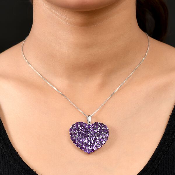 D’joy Afrikanischer Amethyst Anhänger 925 Silber rhodiniert ca. 11.13 ct image number 3