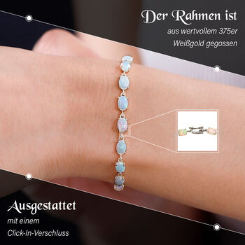 AAA Nat&uuml;rliches, &auml;thiopisches Welo Opal-Armband in 375 Gold