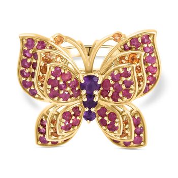 GP Trionfo Kollektion -  AA Afrikanischer Amethyst Ring, 925 Silber Gelbgold Vermeil, (Gr&ouml;&szlig;e 20.00) ca. 3.65 ct