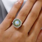 Natürlicher, äthiopischer Opal und Smaragd-Ring - 2,48 ct. image number 2