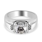 LUSTRO STELLA Hergestellt mit ZIRKONIA Herren Ring Edelstahl (Größe 20) image number 0