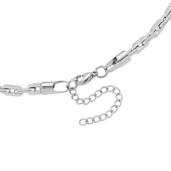 K&ouml;nigskette, Reiner Edelstahl, ca. 50 cm, Silberfarben image number 7