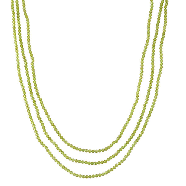 D'Joy Peridot Halskette Flexibles (ca. 50 cm) 925 Silber rhodiniert ca. 110,00 ct.