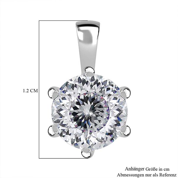 100 Facetten Moissanit Anh&auml;nger 925 Silber rhodiniert ca. 1.01 ct image number 7