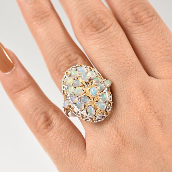 AA Nat&uuml;rlicher, &auml;thiopischer Welo Opal Ring 925 Silber rhodiniert (Gr&ouml;&szlig;e 19.00) ca. 2,08 ct image number 3